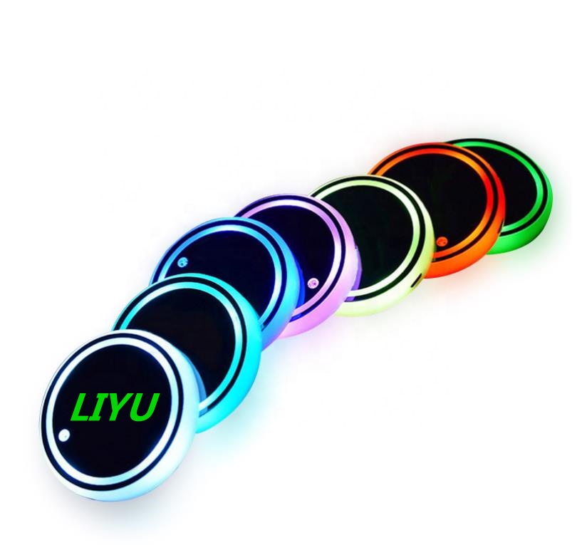Custom Car LED Cup Holder Pad Light - Liyu Brand Automotive Accessories