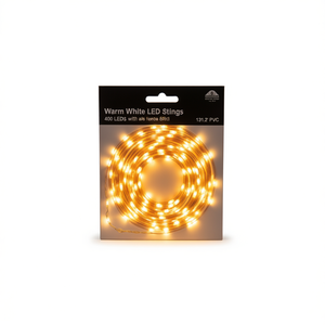 Warm White LED <b>String</b> 400 <b>Lights</b> 131.2 Ft PVC Party Lighting - Product Image 1