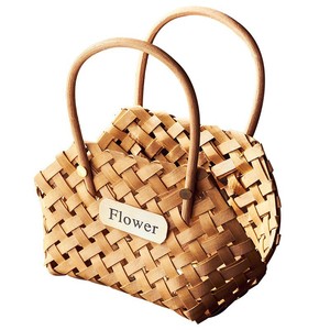 Cesta de flores rústica de bambú, material tejido para plantas, para flores secas o artificiales, artículo decorativo - Product Image 5