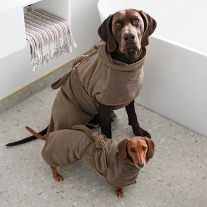 Custom Designed 500GSM Microfiber Highly Absorbent <b>Dog</b> <b>Drying</b> <b>Robes</b> with Wrap-around Chest Tie - Product Image 2