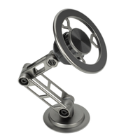 Support Adhésif pour Téléphone, Nouveau Support Magnétique Puissant en Alliage de Zinc pour Tableau de Bord de Voiture et Bureau, Rotation à 360°, Hauteur Réglable