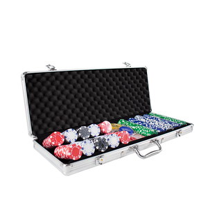 YH 500 Chip Set Serigrafía Muti <span class=keywords><strong>Colores</strong></span> <span class=keywords><strong>Ruleta</strong></span> en blanco Poker Chip Set para Casino - Product Image 4