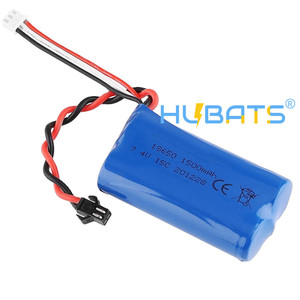 H101 18650 baterai Lithium-ion 7.4V 1500mAh dengan steker SM untuk H105 H103 H101 mainan Remote kontrol 7.4V 1800mAh 18650 baterai Li-ion - Product Image 2