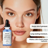 Essence de peptides et d'acide hyaluronique OEM pour l'hydratation du visage, pour une peau hydratée et éclatante, prend en charge le dropshipping