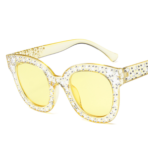 Lunettes de soleil pour femmes Vintage Cat Eye Lunettes de soleil Bling <span class=keywords><strong>Star</strong></span> Ladies Classic Retro Square Shades Protection UV400 - Product Image 2