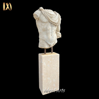 Idéal Arts Offre Spéciale Marbre Le Gaddi Torse Hellénique Statue Pierre Nu Masculin Buste Sculpture