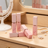 Tube de brillant à lèvres en verre en gros avec applicateur pinceau pour emballage cosmétique, flacons à lèvres vides rechargeables
