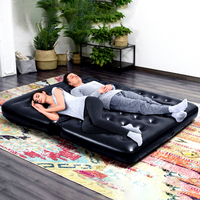 75054 Canapé gonflable double en PVC 5-en-1 pour l'extérieur, la randonnée, le camping, le salon, la chambre, avec pompe