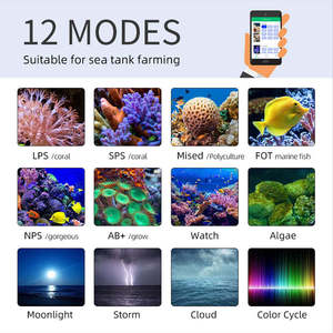 Lampe <span class=keywords><strong>LED</strong></span> marine Week <span class=keywords><strong>Aqua</strong></span> T95Sea 50W pour <span class=keywords><strong>aquarium</strong></span>, spectre complet RGB+UVa, dimmable par application, à clipser, pour réservoir de récif LPS SPS de <span class=keywords><strong>20</strong></span> à 45 cm - Product Image 4