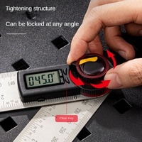 Règle d'angle numérique en acier inoxydable, rapporteur, instrument de mesure, 200 mm, DL305200, 0,24 kg, Chine