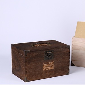 Caja de Madera Sólida para Empaque de Té, Rectangular, con Cierre, de Pino, para Regalos y Artesanías, 14.5 Pulgadas de Alto, Empaque General - Product Image 4