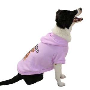 Sweat-shirt pour chien et chat avec imprimé animal mignon, en polyester, pour l'automne et l'hiver, avec laisse et doublure en peluche - Product Image 5