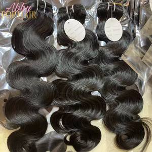 Vente en gros de cheveux humains ondulés paquet de cheveux vierges bruts à cuticule alignée sans perte de cheveux brésiliens - Product Image 5