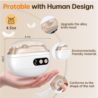 Coupe-ongles électrique rechargeable par USB 3 en 1 avec lumière LED et rangement pour les ongles coupés, pour bébés, enfants, seniors et adultes