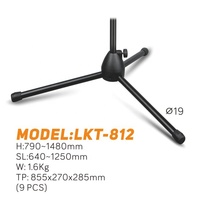 LKT-812 Professionnel Microphone stand flexible mic stand support réglable Au Sol mic trépied pour studio microphone