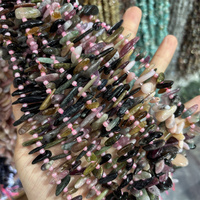 Vente en gros de perles naturelles en vrac, copeaux de cristal, pierre de quartz tourmaline aigue-marine, perles irrégulières pour la fabrication de bijoux