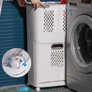 Creative <b>Baskets</b> Bathroom <b>Plastic</b> Organizer Storage Holders & Racks Rolling Laundry Storage <b>Basket</b> for Household - Product Image 4