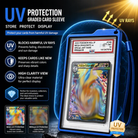 Étui de protection magnétique multicolore en alliage d'aluminium pour cartes gradées PS-A, CG-C, BG-S avec bande