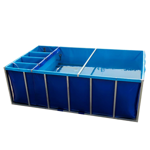 Solución de cría de peces todo en uno, Marco galvanizado, tanque de revestimiento de PVC, <span class=keywords><strong>precio</strong></span> barato para granja de principiantes - Product Image 5