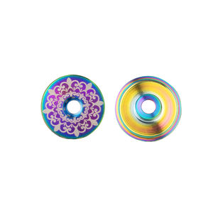 CNC-gefräste Laserbilder Bunte Leichtgewichtige Wasserdichte Fahrrad-Rennrad-MTB-BMX-Vorbau-Gabel-Headset-Abdeckung Schrauben-Set - Product Image 6