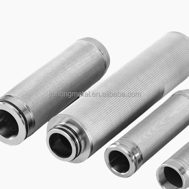 Sintered Filter 1 5 10 15 20 25 Micron Stainless Steel 5 Layer Sintered Wire Mesh Filter Elements