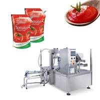 Sachet à bec verseur automatique doypack chili miso pâte sauce tomate machine d'emballage