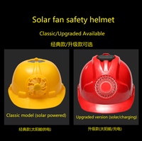 Casque de sécurité à énergie solaire, casque de chantier anti-choc à double charge solaire