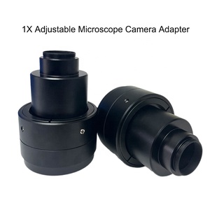 Adaptateur de caméra vidéo CCD réglable 1X, adaptateur de couplage de phototube à monture C pour microscopes biologiques trinoculaires <span class=keywords><strong>Olympus</strong></span> - Product Image 1