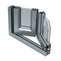 Fenêtre pliante en aluminium à quatre panneaux, protection extérieure pour fenêtre à persiennes, système de fenêtre pliante à quatre volets