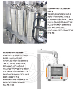 HUAJIE Botella de plástico 2 4 6 8 10 Cabezas Máquina de llenado de líquidos químicos de alto material Máquina de llenado de fregado de pistón - Product Image 3
