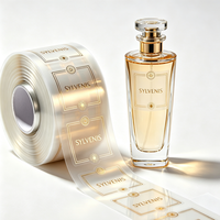 Étiquettes en rouleau personnalisées de luxe en feuille d'or, imperméables, résistantes aux UV, autocollants avec logo pour bouteilles en verre cosmétiques, marque privée