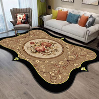 Tapis moderne nordique imprimé en 3D pour salon, canapé, table basse, tapis de luxe léger, tapis familial