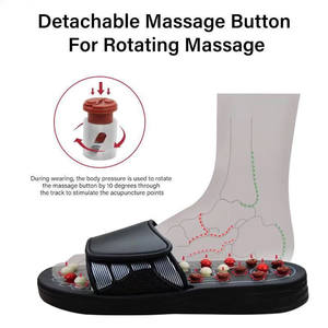 Pantoufles de Massage de santé des pieds féminins Thérapie d'acupression Médical Rotation Percussion Soulagement de la douleur Chaussures de massage des pieds - Product Image 3