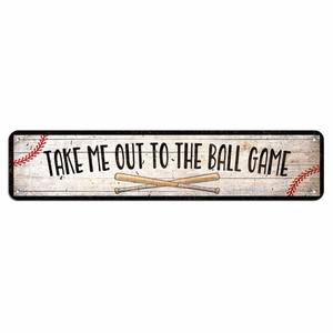 พาฉันออกไปที่ป้ายตกแต่งเกมบอลสัญลักษณ์เบสบอลกาแฟบ้านไร่ตกแต่งผนังภาพโลหะดีบุกตกแต่งบ้านห้อง - Product Image 1