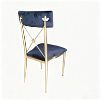 Chaises d'événement de luxe empilables à cadre métallique doré pour réceptions de mariage, banquets et salles de réception