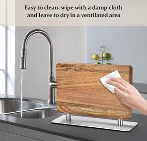 Bloc à couteaux magnétique double face en bois d'acacia de qualité supérieure, sans couteaux, pour la cuisine - Product Image 4
