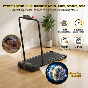 Tapis roulant pliable 2-en-1 ultra-fin avec écran LED pour la maison et le <span class=keywords><strong>bureau</strong></span> - Product Image 2