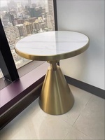 Table console en métal contemporaine de luxe léger, simple et moderne, pour salon, salle à manger, hôtel, durable, petite table ronde