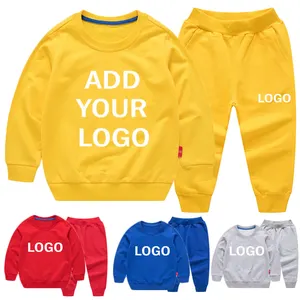 Custom Child Outdoor Street Wear Kids Blank Apparel 2 pezzi outfit Jogger felpa Sport Sweatsuit autunno Boys Clothing Sets