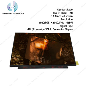 จอมอนิเตอร์ LCD TFT 13.3นิ้ว1920*1080แผงแสดงผลเกรดอุตสาหกรรมแบรนด์ใหม่ของแท้จาก B133HAN06.6 - Product Image 3