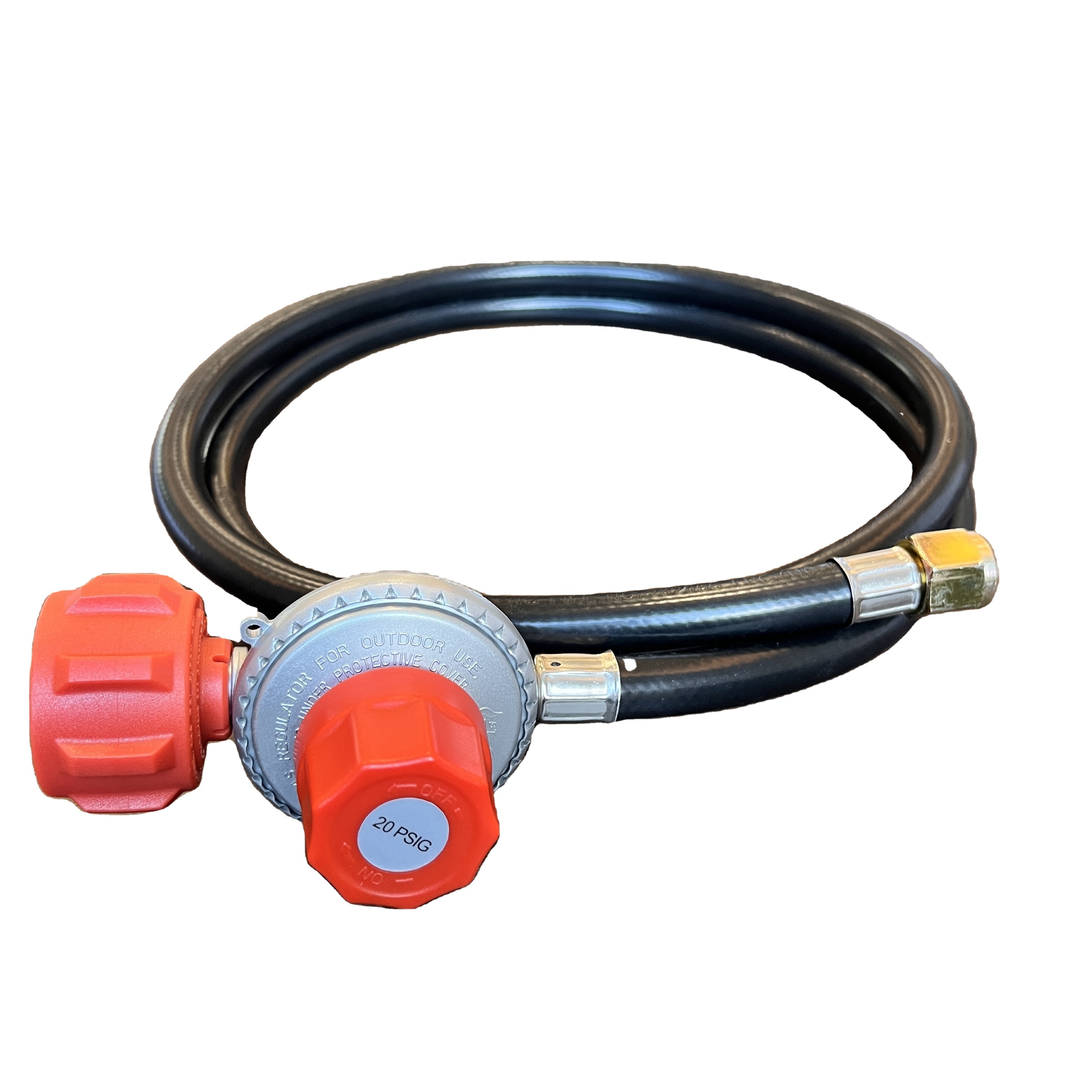 Régulateur De Gaz Propane Réglable 12FT Avec Tuyau Tressé - Indicateur De Pression - Neuf