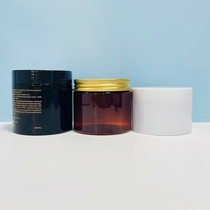 50ml 100ml 120ml 200ml 250ml 500ml Amber clear Black Pet <b>Plastic</b> Can Containers Storage <b>Jar</b> with Transparent Lid - Product Image 3