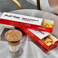 Boîte à pizza personnalisée avec tiroir coulissant, boîte à pizza rectangulaire pour pâtes cuites individuellement, emballage de pizza, mini boîte en carton, boîte à pizza