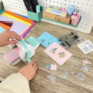 Mesin Scrapbooking kertas Manual 26044 mesin tangan teman Kerajinan mini mesin potong potong dan cetak timbul untuk pembuatan kartu kerajinan diy