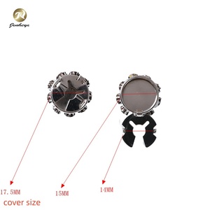 Chất lượng cao Hợp kim kẽm Rhinestone Khuy măng sét nút bìa cho áo sơ mi với flatback và Nickel miễn phí mạ - Product Image 3