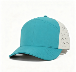 Manufacturer Wholesale Custom High Quality Laser Perforated Cap Men's Sport Hat Button <b>Decoration</b> Adjustable Polyester <b>Camper</b> - Product Image 1