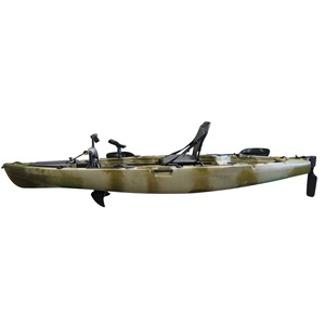 Vicking venda quente 12ft única pessoa sentar no topo pesca caiaque pescador hélice pedal caiaque/canoa para adultos