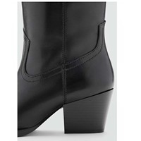 Chaussures pour femmes ANSU, automne, hiver, été, bout pointu, daim, cuir véritable, fermeture éclair, bottes à talons hauts au-dessus du genou