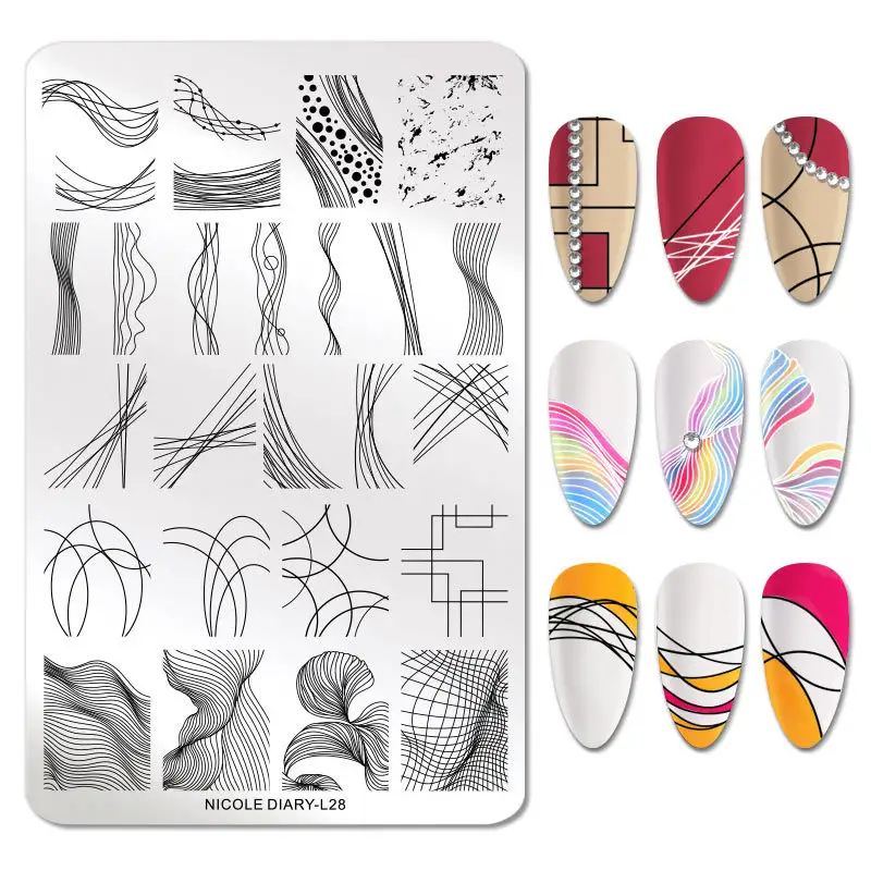 2020 Wholesale Custom Design Nail Art Stamp Stamping Image Plate anime flower silicone 3d stamping art plates