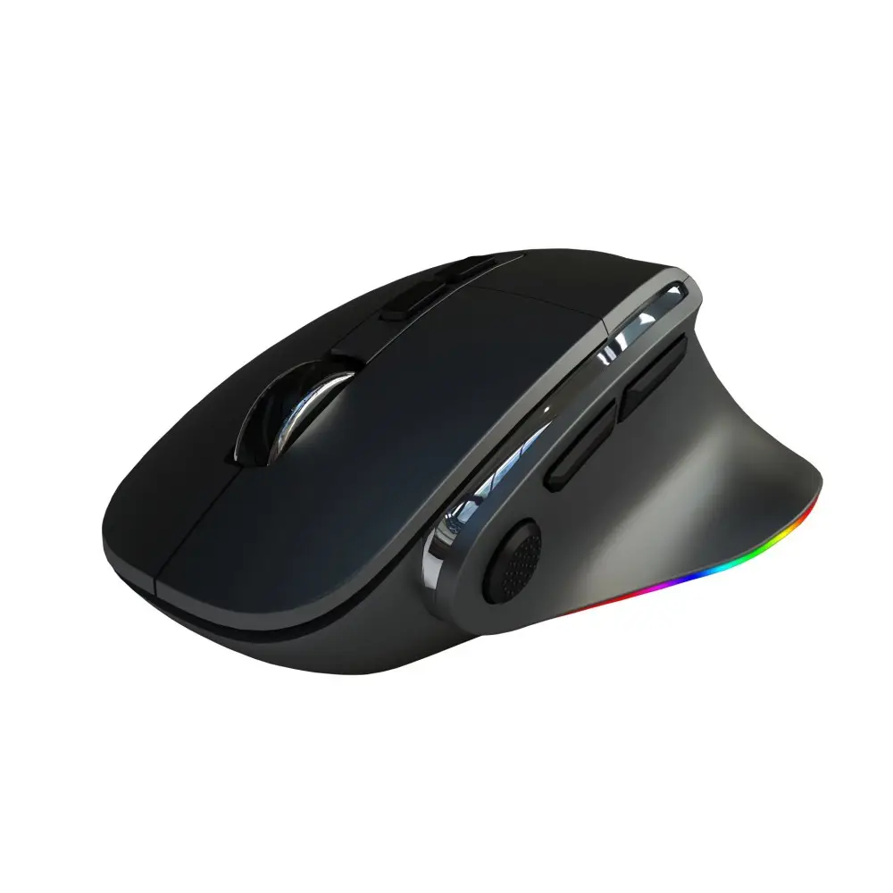 Venda quente Vertical Mouse Sem Fio 8D Dual Mode Recarregável Wireless Gaming Mouse com luzes LED coloridas